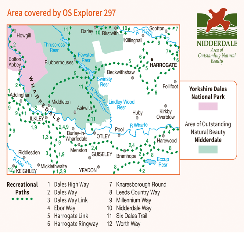 OS Explorer Map 297 - Lower Wharfedale-2